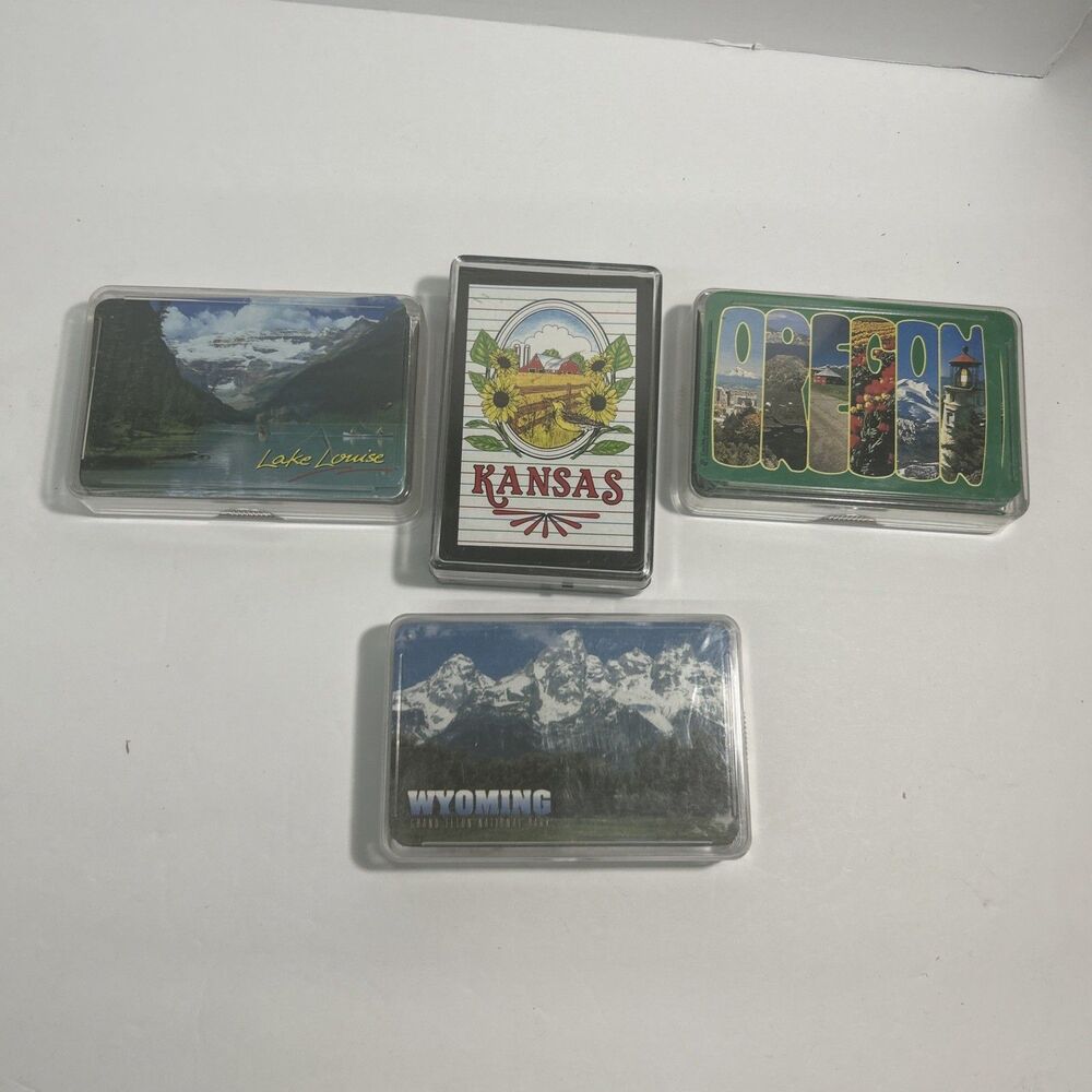4 Decks Vintage Vacation Playing Cards
